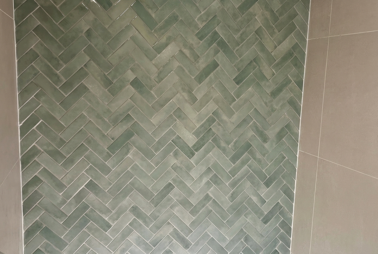 Sage Herringbone Feature